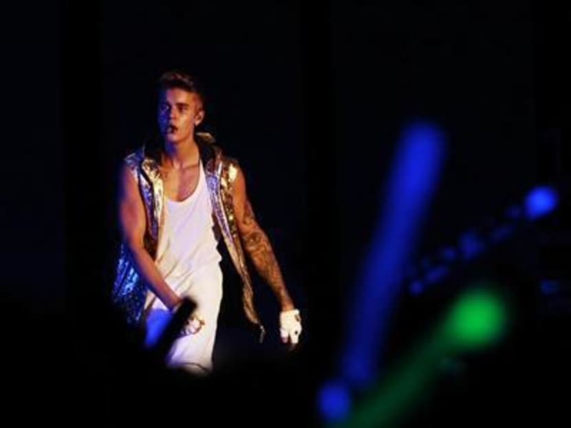 Justin Bieber performs during his "Believe" concert tour in Panama City, Oct 24, 2013. Photo: Reuters