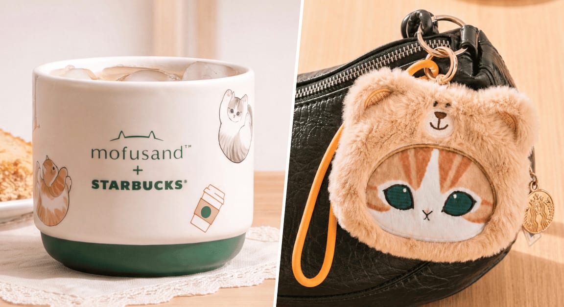 Starbucks Singapore's New Mofusand Merch Has Cat Wristlet Pouches