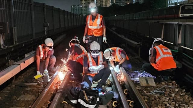 晴朗天气帮大忙 SMRT：供电轨修复料今天可完成