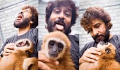 அரிய குரங்கு கடத்தல்? - சர்ச்சையை ஏற்படுத்திய நடிகர் விக்ரமின் காணொளி