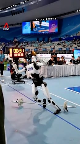 Robot crashes into judges' table at World Humanoid Robot Games
