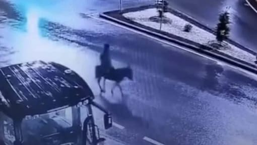 பாரந்தூக்கியில் வந்தார்...கழுதையில் சென்றார்...