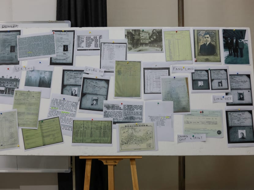A board with information about the Titanic's Chinese survivors is seen during an interview with Mr Arthur Jones, director of the documentary The Six in Shanghai, China on April 20, 2021. A board with information about the Titanic's Chinese survivors is seen during an interview with Mr Arthur Jones, director of the documentary The Six in Shanghai, China on April 20, 2021.