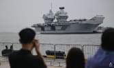 UK aircraft carrier docks at Marina Bay Cruise Centre as part of eight month Indo-Pacific deployment