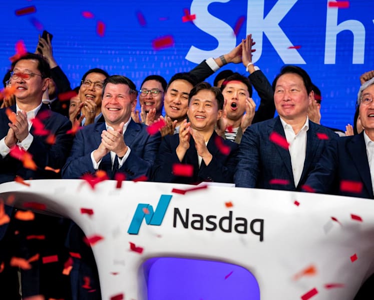 South Korean chip giant SK hynix surges on first day of trading on Wall Street