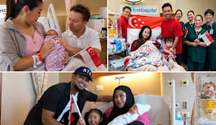 Tiga keluarga sambut kelahiran bayi 'Hari Kebangsaan' sempena ulang tahun SG ke-61