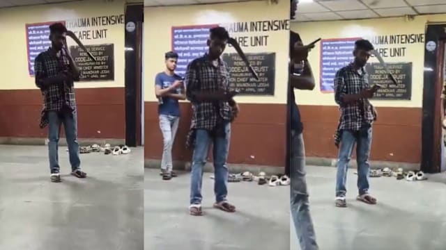 镰刀插头仍清醒  孟买男子自行就医吓坏众人
