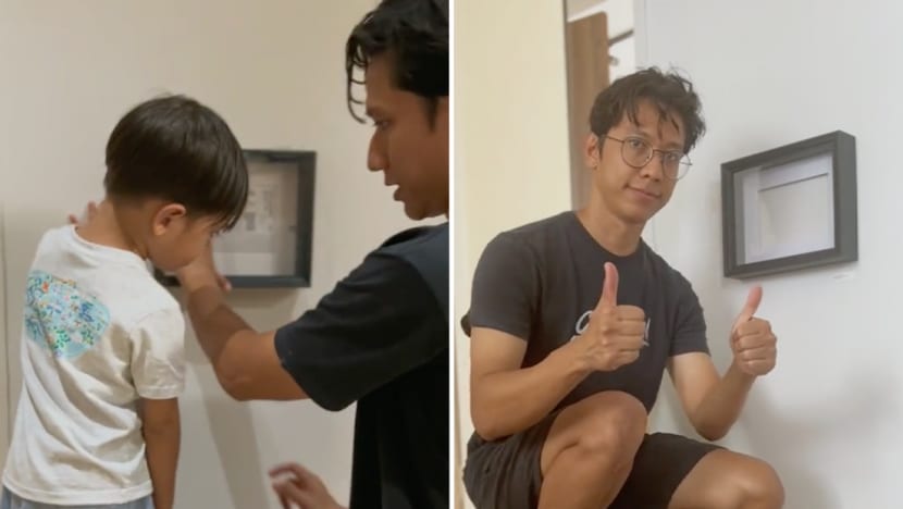 #trending: S'pore dad turns son's wall scribbles into art installation, wins hearts online