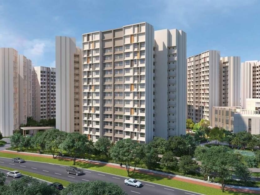 An artist's impression of the Plantation Edge I & II project in Tengah, which is among the public housing projects launched for sale in the October 2023 Build-to-Order exercise. An artist's impression of the Plantation Edge I & II project in Tengah, which is among the public housing projects launched for sale in the October 2023 Build-to-Order exercise.