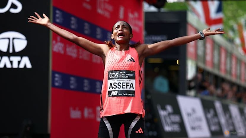 Ethiopia's Assefa breaks own world record at London Marathon