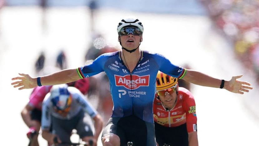 Van der Poel rides to victory in Tour de France stage nine, Pogacar retains yellow