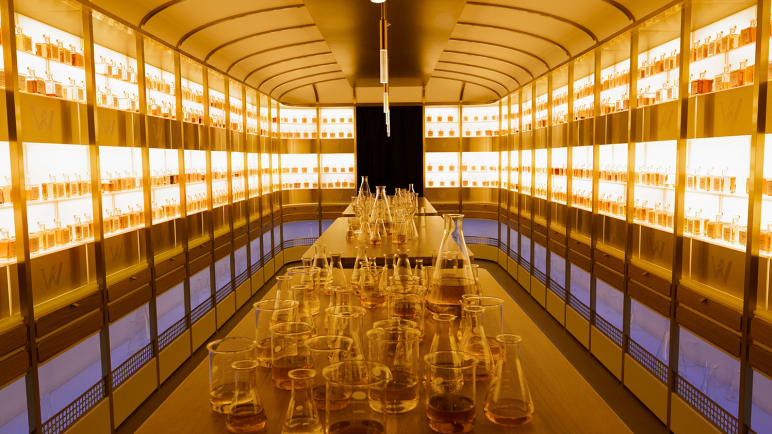 A bespoke blending experience of the rarest whiskies at the Johnnie Walker Vault in Scotland 