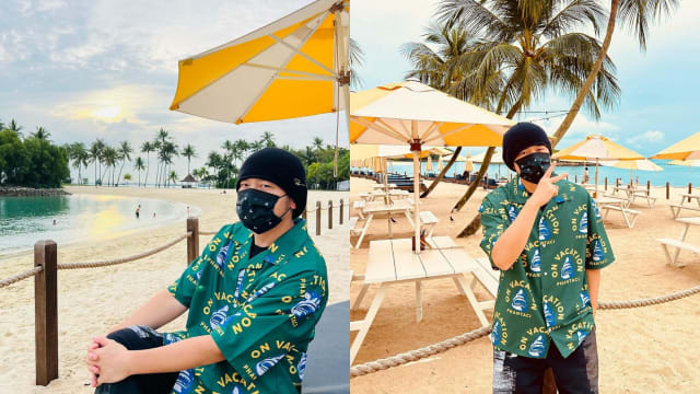 周杰伦到圣淘沙为开唱“热身”　引来阿信逗趣留言
