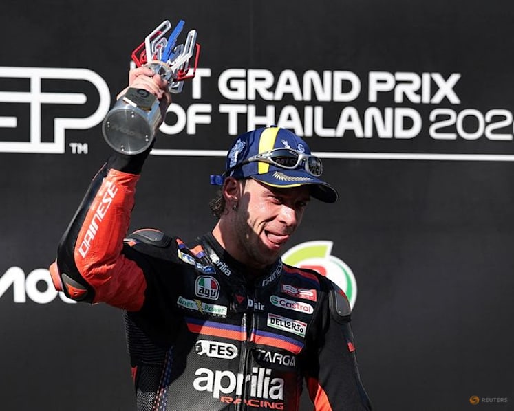 Aprilia's Bezzecchi wins Thailand GP as Acosta takes championship lead