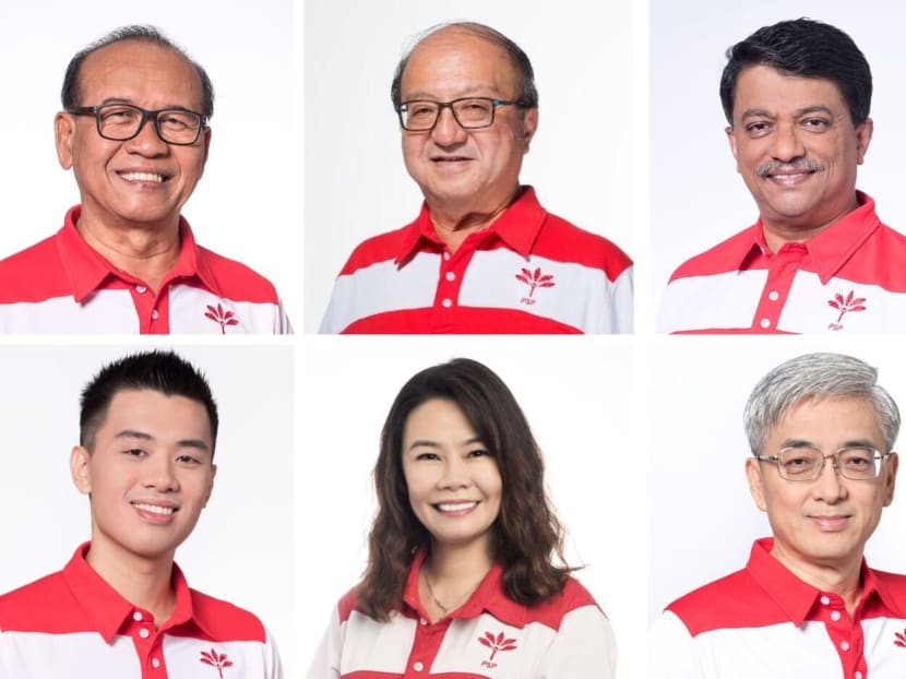 PSP unveiled six new candidates (from top left, clockwise): Mr Abas Kasmani, Dr Ang Yong Guan, Mr Harish Pillay, Dr Tan Meng Wah, Ms Kayla Low and Mr Choo Shaun Ming. PSP unveiled six new candidates (from top left, clockwise): Mr Abas Kasmani, Dr Ang Yong Guan, Mr Harish Pillay, Dr Tan Meng Wah, Ms Kayla Low and Mr Choo Shaun Ming.