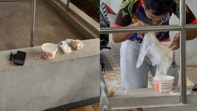 送餐洒一袋还从袋子倒粥回碗里 Grab：已暂停合作伙伴送餐服务