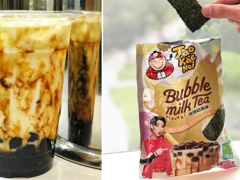 We also try the new Salted Egg Basil Tempura Seaweed.