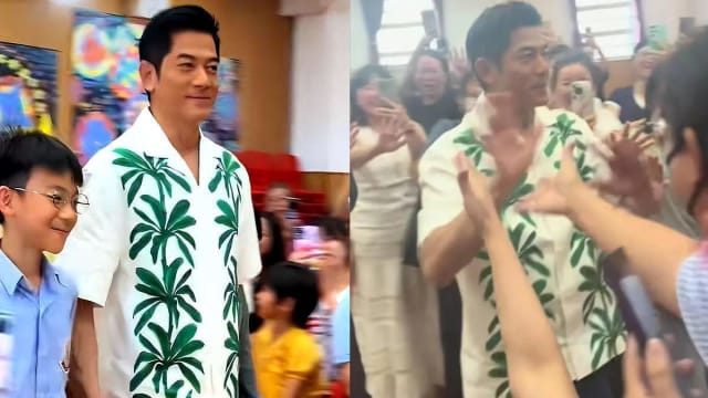 郭富城参加女儿家长会，现场暴动变粉丝会！