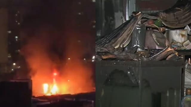 245消防员66水泵车 三小时扑灭韩国现代市场火灾
