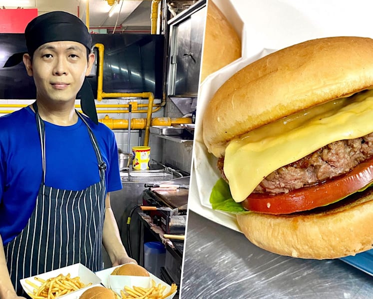 Ex-Omakase Burger Head Chef Now A Hawker Selling $7.90 Beef Burger