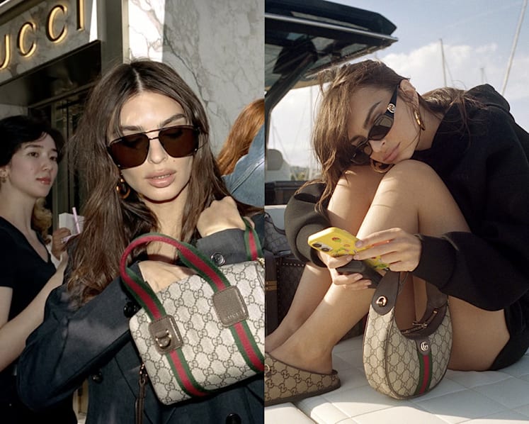Model-actress Emily Ratajkowski stars in new Gucci monogram campaign 