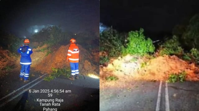 持续降雨引发土崩 金马仑主要道路双向封闭