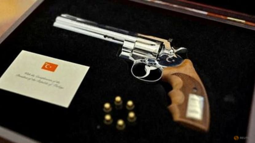 One revolver, six bullets: Turkish president's 'unusual' gift to NATO leaders