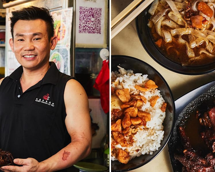Melaka-Born Hawker Sells Herbal “Hakka-Style” Kway Chap & Shiok Pork Lard Rice With Egg