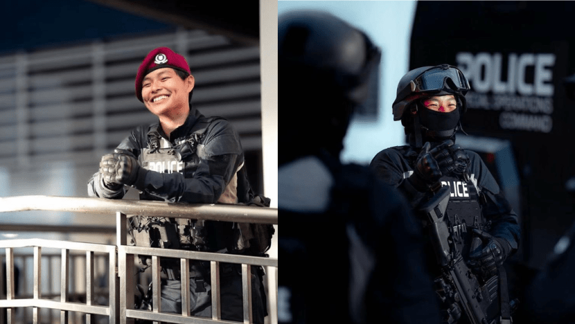 Husband Pays Moving Tribute To Wife On Becoming S'pore's 1st Female Police Tactical Unit Officer: "I Salute You Fom The Bottom Of My Heart"