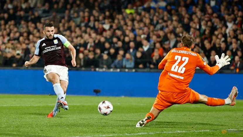 Villa earn 2-0 win at Feyenoord, Forest fall to Midtjylland