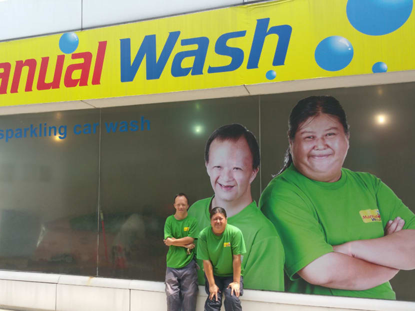At the SPC Telok Blangah service station, the manual car wash facility is operated and managed by about 20 individuals from Minds. At the SPC Telok Blangah service station, the manual car wash facility is operated and managed by about 20 individuals from Minds.
