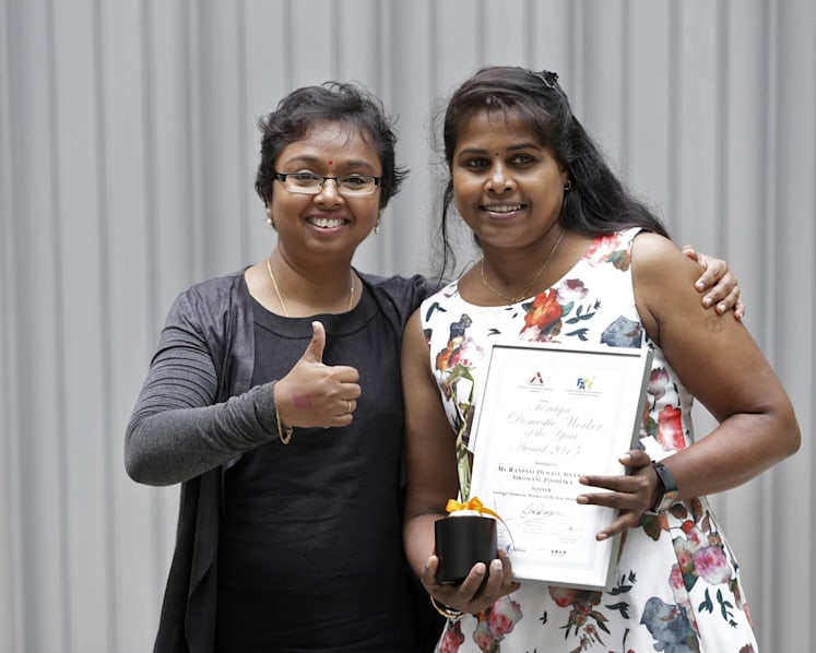 Domestic worker who took care of sickly children honoured