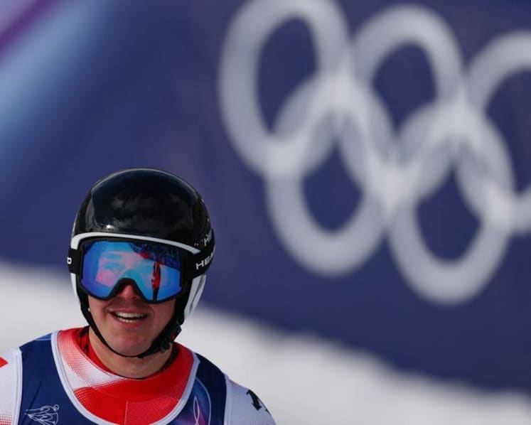 Alpine sking-Swiss golden boy Von Allmen wins super-G to complete hat-trick