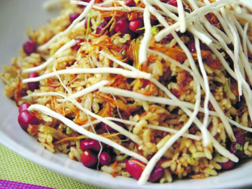 The simple, subtle but satisfying Burmese rice salad. (Photo: Nuria Ling)