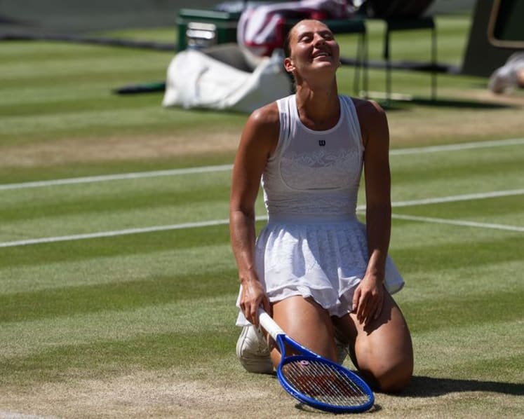Wimbledon's revolving door of women's champions spins on with surprise last four