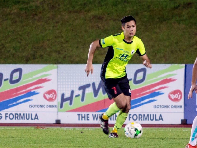 Van Huizen playing against Brunei DPMM in the S.League last month. He said he was disappointed with his Tampines stint. PHOTO: Tampines Rovers Twitter Page