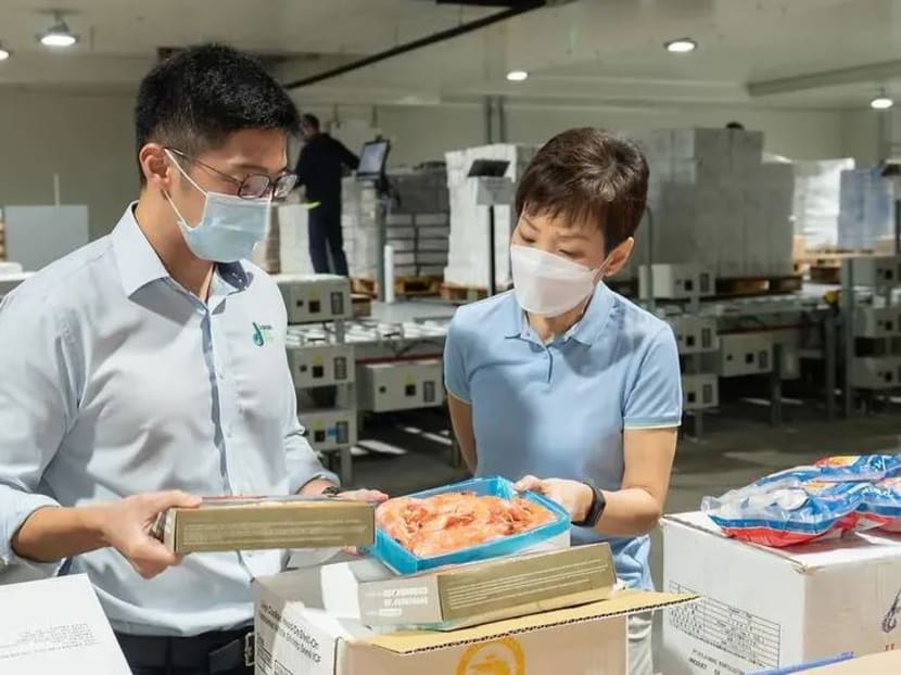 Minister for Sustainability and the Environment Grace Fu at the Jurong Cold Store on July 21, 2021.
