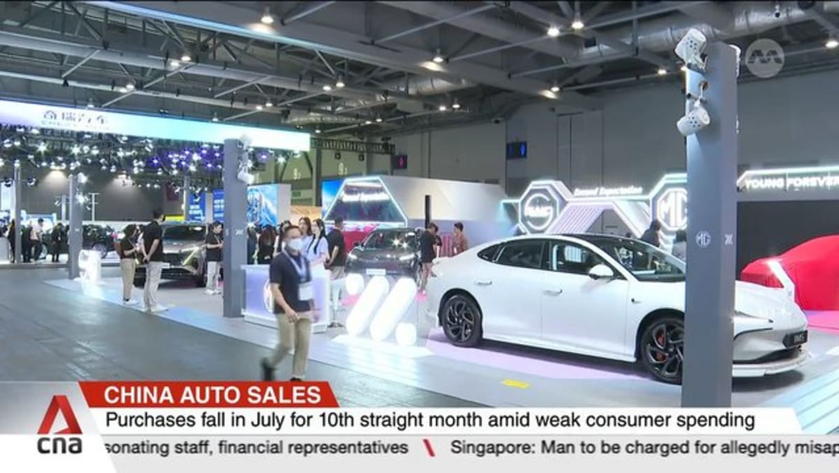 China auto sales: Purchases fall in July for 10th straight month amid weak consumer spending