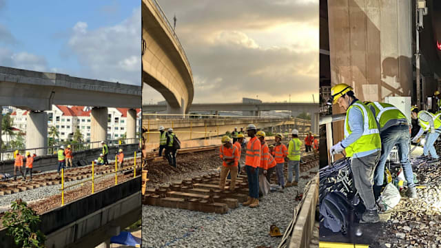 东西线樟宜车厂轨道拆除工程已展开 陆交局：盼天气好可顺利施工