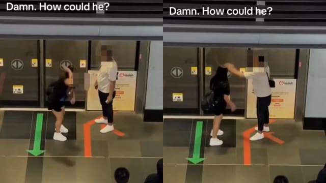 女子遭男子狠扇耳光 网民：不应动手打女人