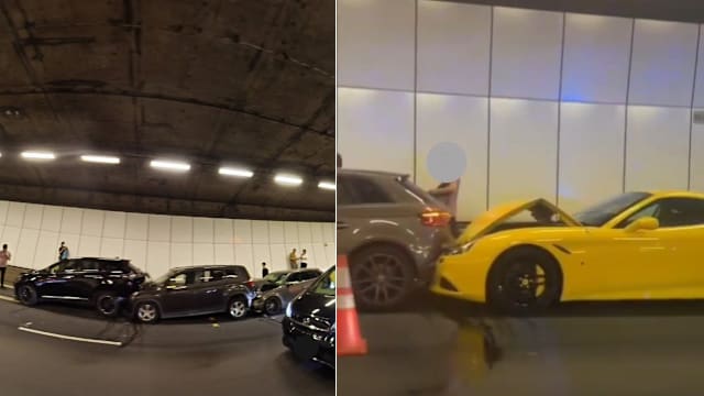 KPE隧道六车连环撞 一人送院
