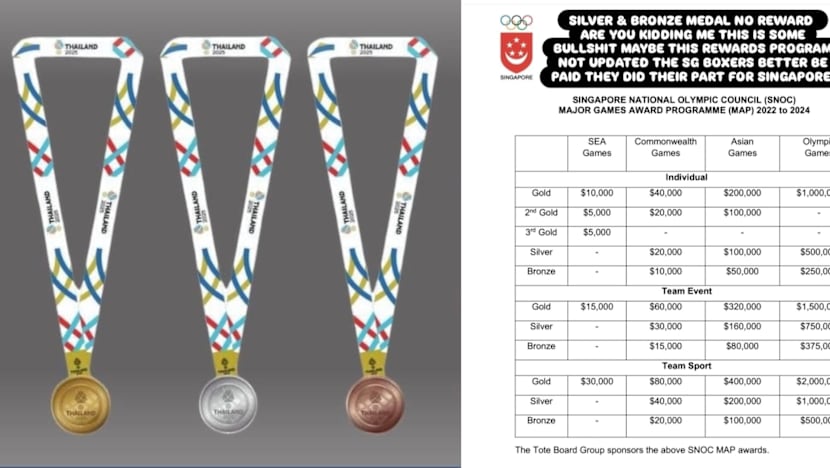Gold Only? S'pore’s Silver & Bronze SEA Games Medallists Receive No Cash Incentives