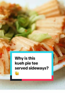 Vietnamese hawker Klim, who married a Singaporean husband, now works at their stall serving local delights like popiah, rojak, muah chee and kueh pie tee. But why is her kueh pie tee served 'toppled' on their sides?! 😦 #8dayseathawker #8dayseat #hawker #localfood #tiktoksg #fyp