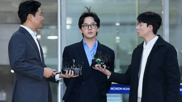 结束4小时调查笑着离开警局　G-Dragon毒品简易检测为阴性