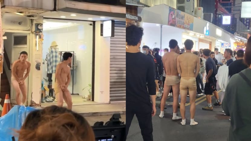 TVB Stars Kalok Chow, Ricco Ng Wore Nude-Coloured Underwear To Run Down The Streets Of Taichung For New Drama