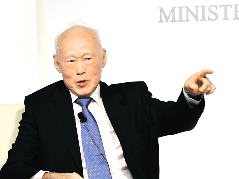 Minister Mentor Lee Kuan Yew speaking at Dialogue Session during the Lee Kuan Yew Water Prize Ceremony. TODAY file photo