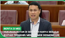 BERITA (5 Mei) | Hukuman rotan di sekolah hanya sebagai ikhtiar terakhir: Menteri MOE Desmond Lee