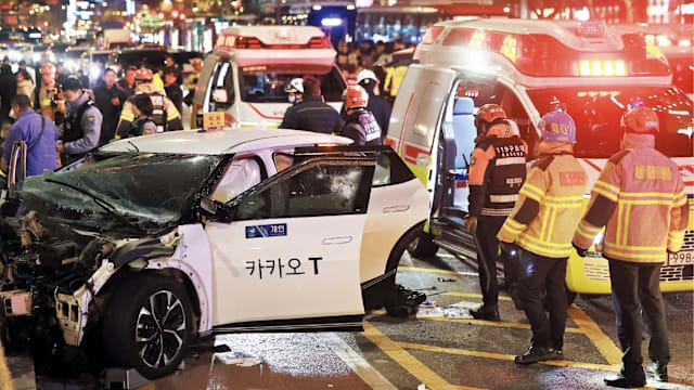 韩国七旬德士司机涉毒驾酿车祸 一人死亡13人受伤