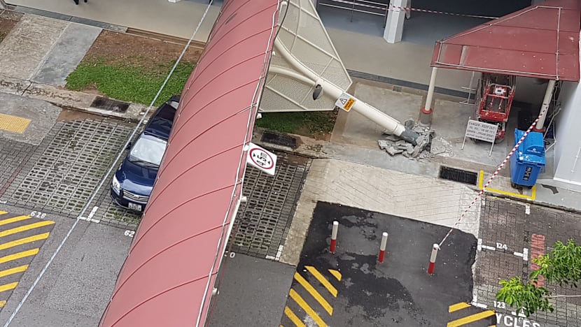 Lorry driver arrested over Bukit Batok walkway shelter collapse