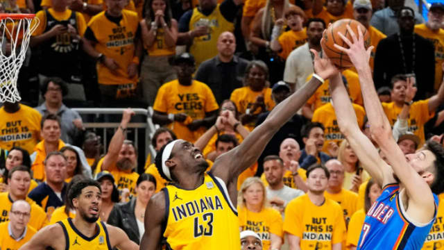 NBA总决赛：俄克拉荷马城雷霆击败印第安纳溜马